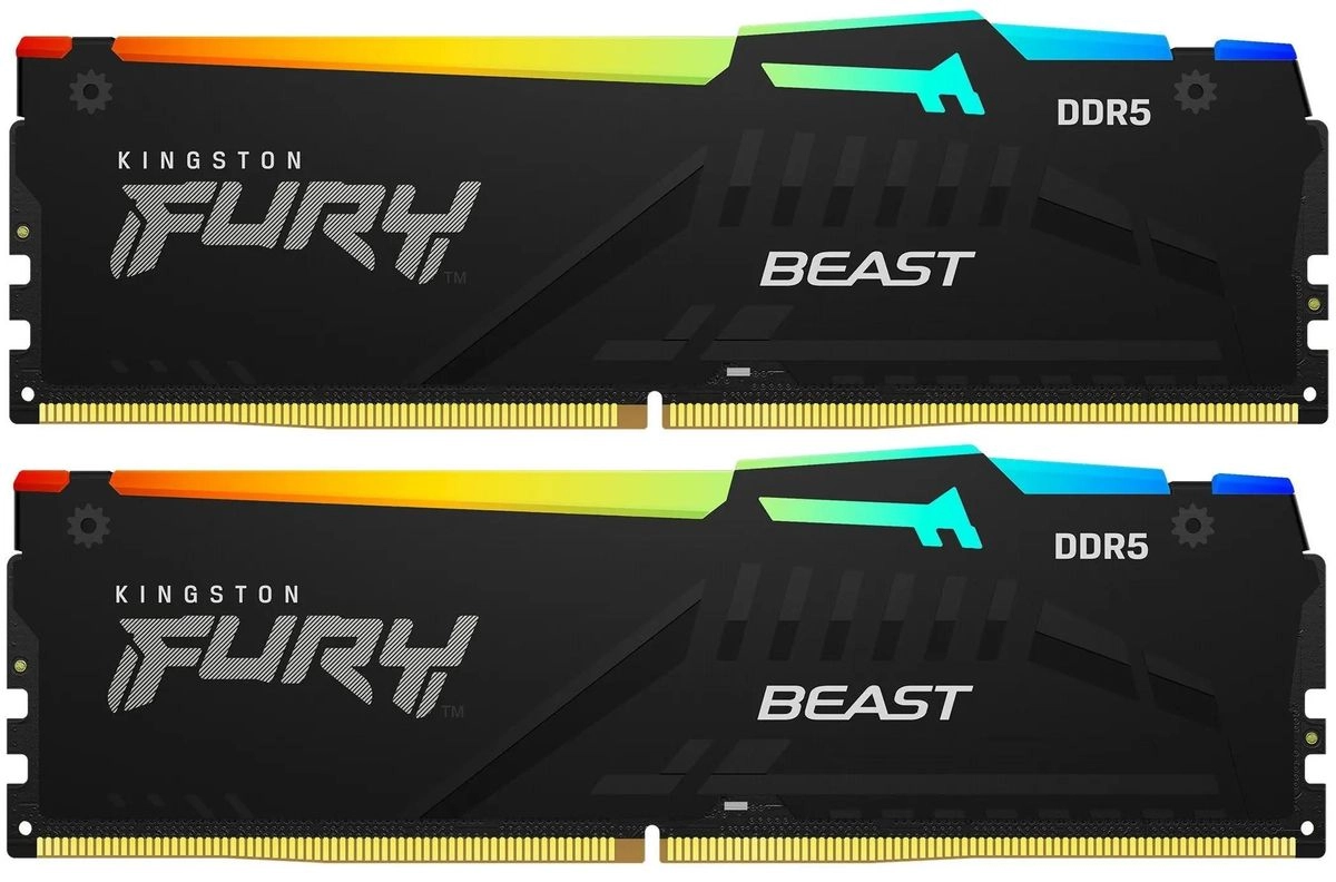 Оперативная память KINGSTON FURY Beast RGB DIMM DDR5 32Gb (2x16Gb) 5200 MHz (KF552C36BBEAK2-32)