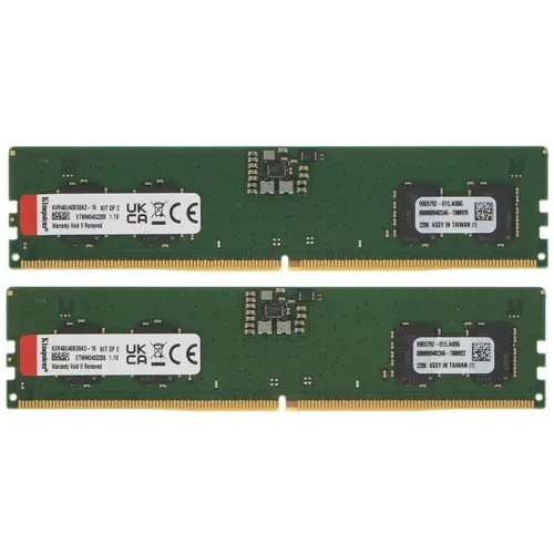 Оперативная память KINGSTON ValueRam DIMM DDR5 16GB (2x8GB) 4800 MHz (KVR48U40BS6K2-16)