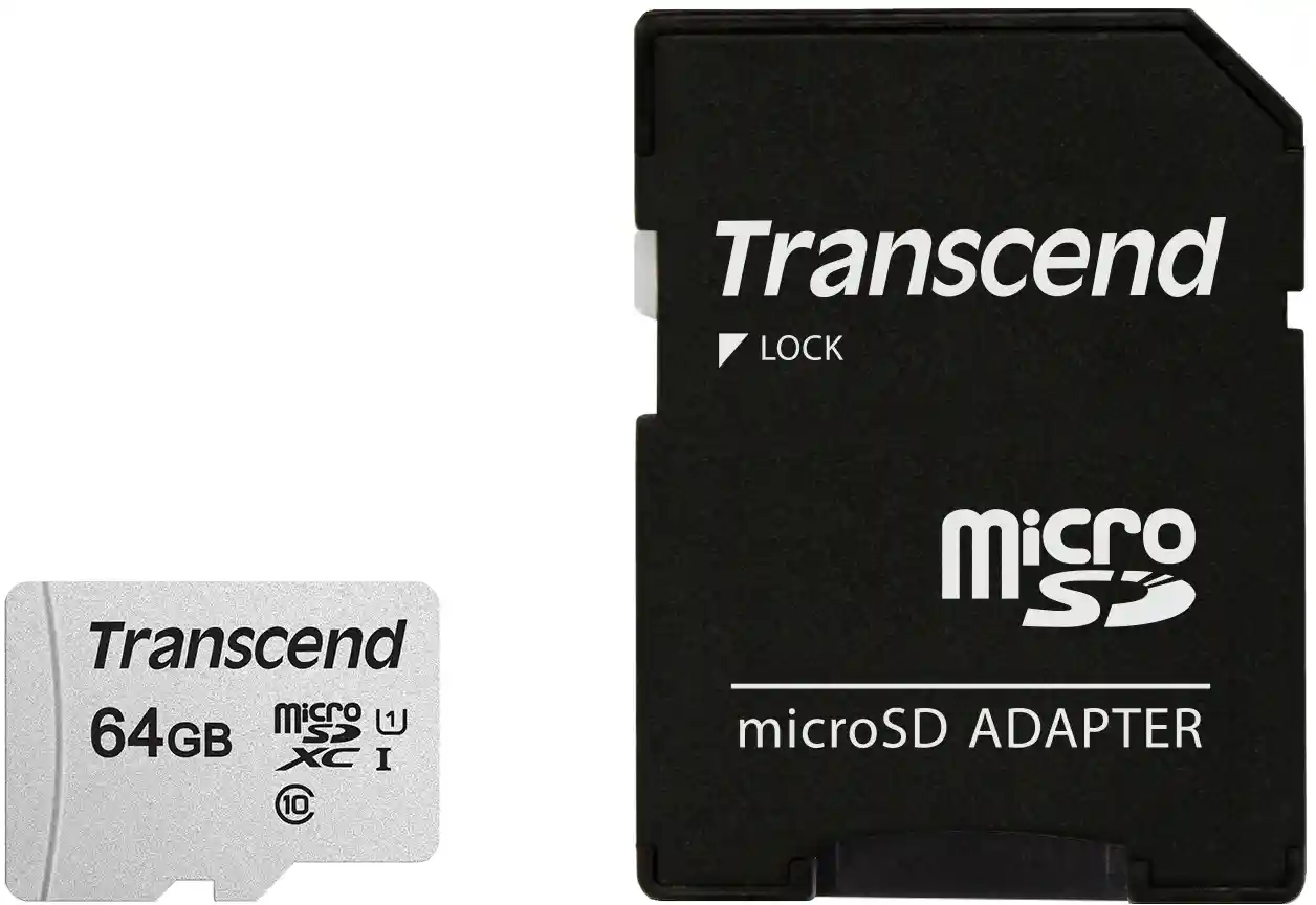 Карта памяти TRANSCEND 300S-A microSDXC 64GB TS64GUSD300S-A