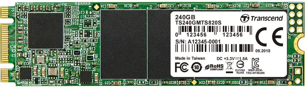 Внутренний SSD диск TRANSCEND 820S 240GB, SATA3, M.2 (TS240GMTS820S)