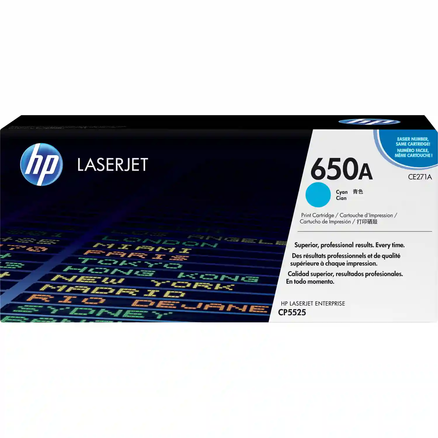 Картридж для лазерного принтера HP 650A Cyan (CE271A)