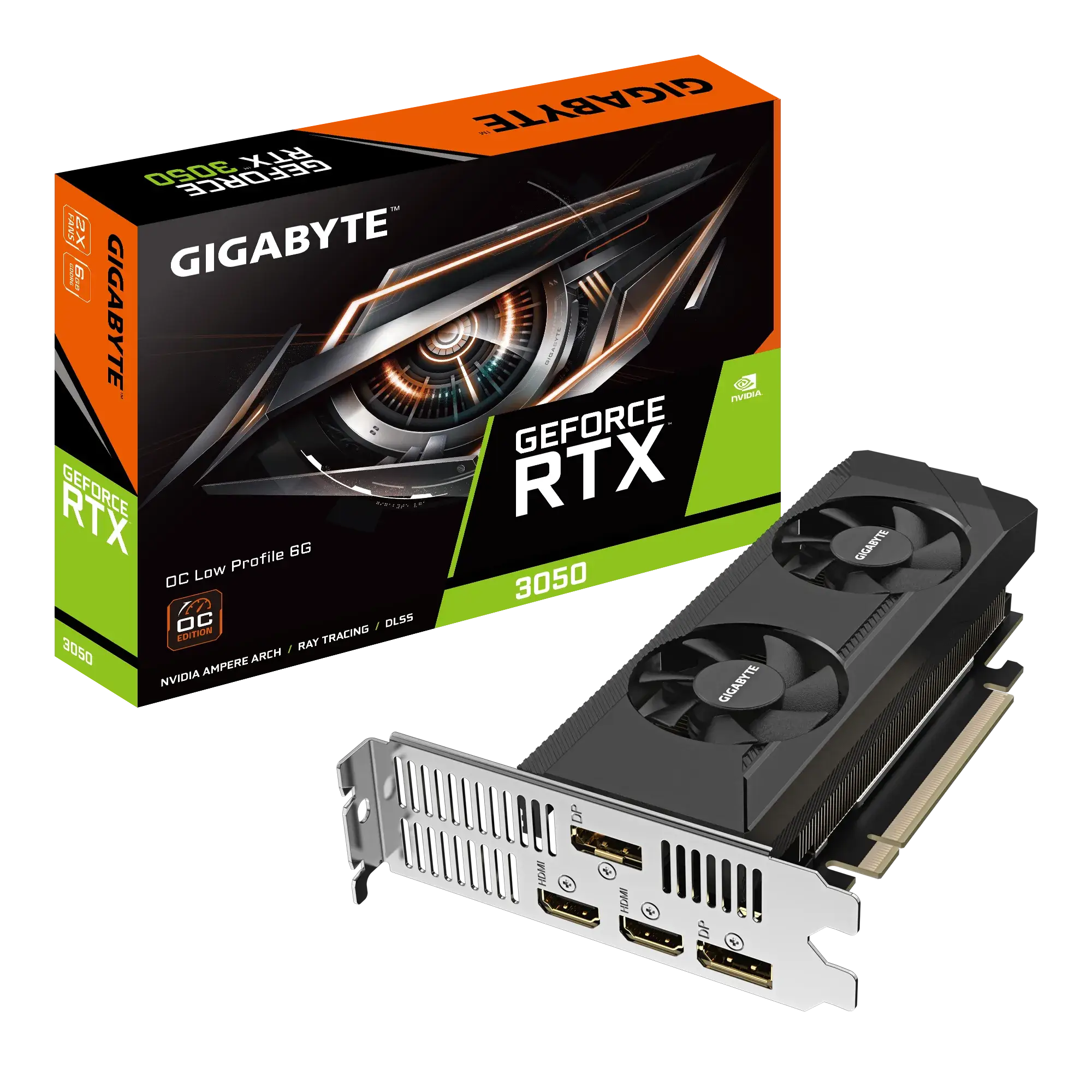 Видеокарта GIGABYTE GeForce RTX 3050 OC Low Profile 6Gb (GV-N3050OC-6GL)