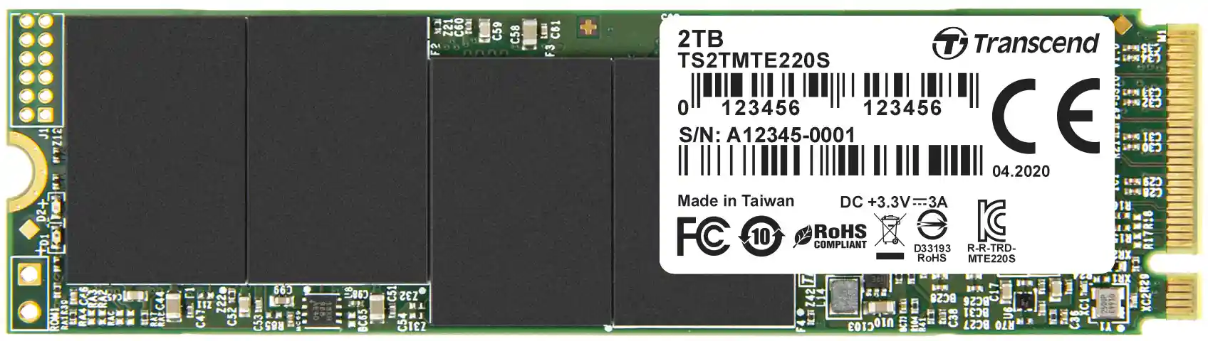 Внутренний SSD диск TRANSCEND 220S, 2TB, M.2 (TS2TMTE220S)