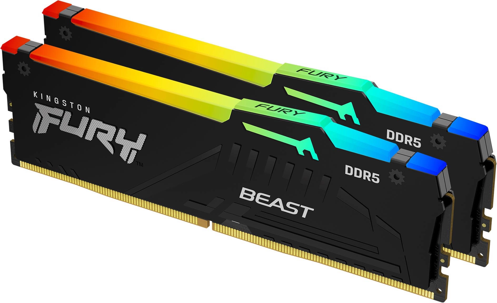 Оперативная память KINGSTON FURY Beast Black RGB DIMM DDR5 64Gb (2x32Gb) 5200 MHz (KF552C40BBAK2-64)