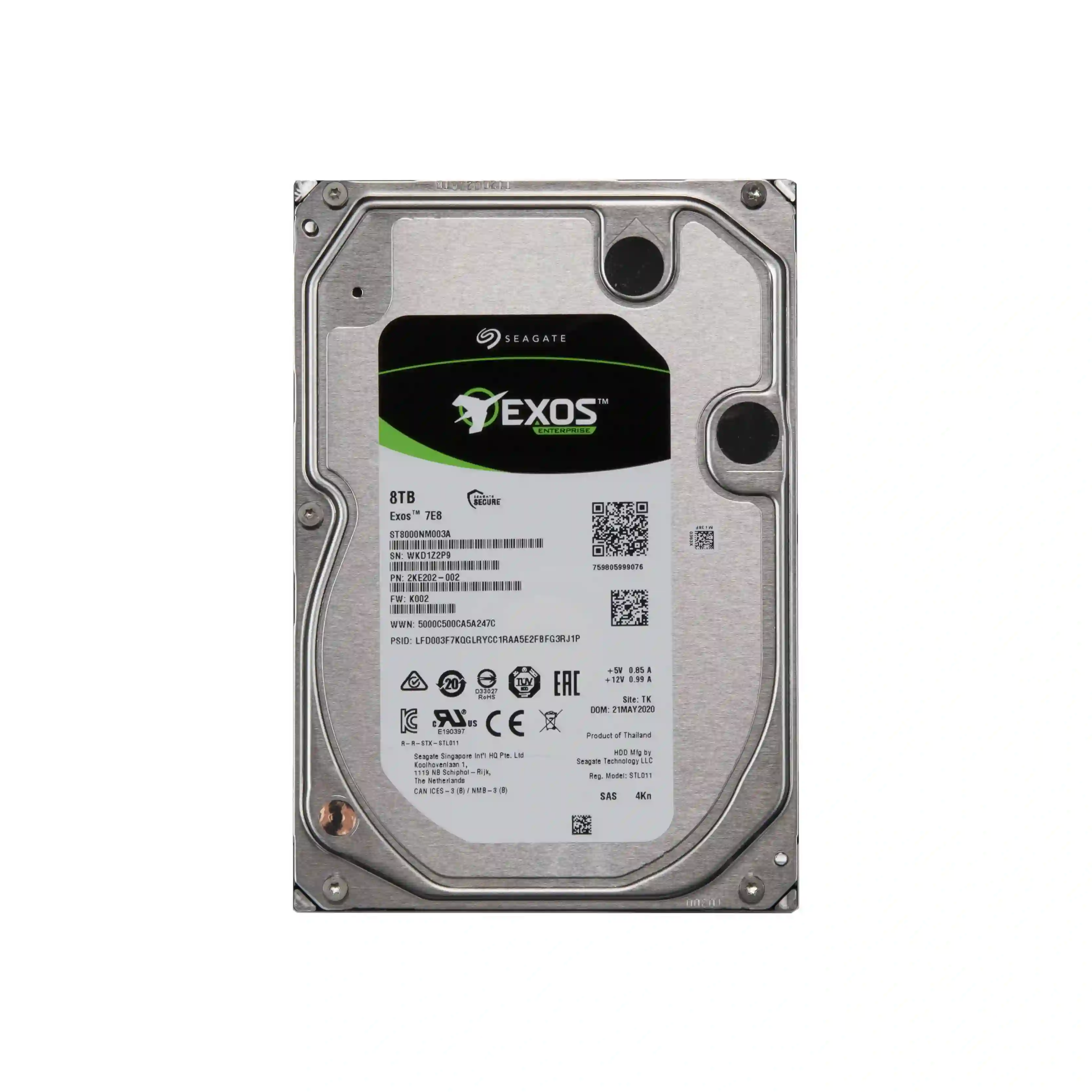 Серверные жёсткие диски Внутренний HDD диск SEAGATE Exos 7E8 8TB, SAS, 3.5 (ST8000NM003A)