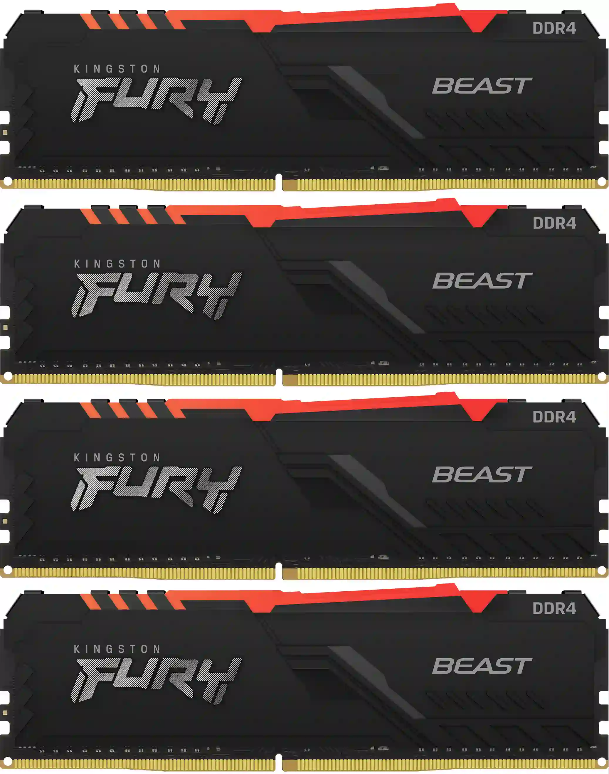 Оперативная память KINGSTON FURY Beast RGB DIMM DDR4 32GB (4x8GB) 2666 MHz (KF426C16BBAK4/32)