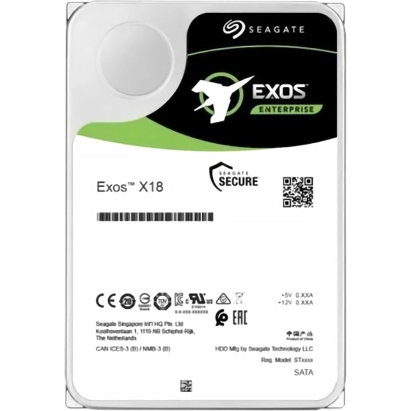 Внутренний HDD диск SEAGATE Exos X18 12TB, SATA3, 3.5 (ST12000NM000J)