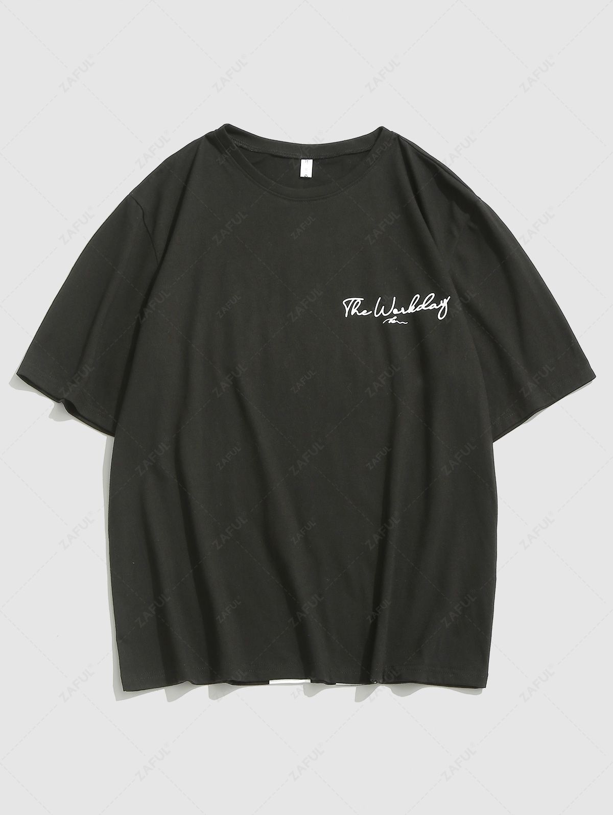 Y2K Aesthetic Letter Checkerboard Graphic Print Short Sleeve T Shirt