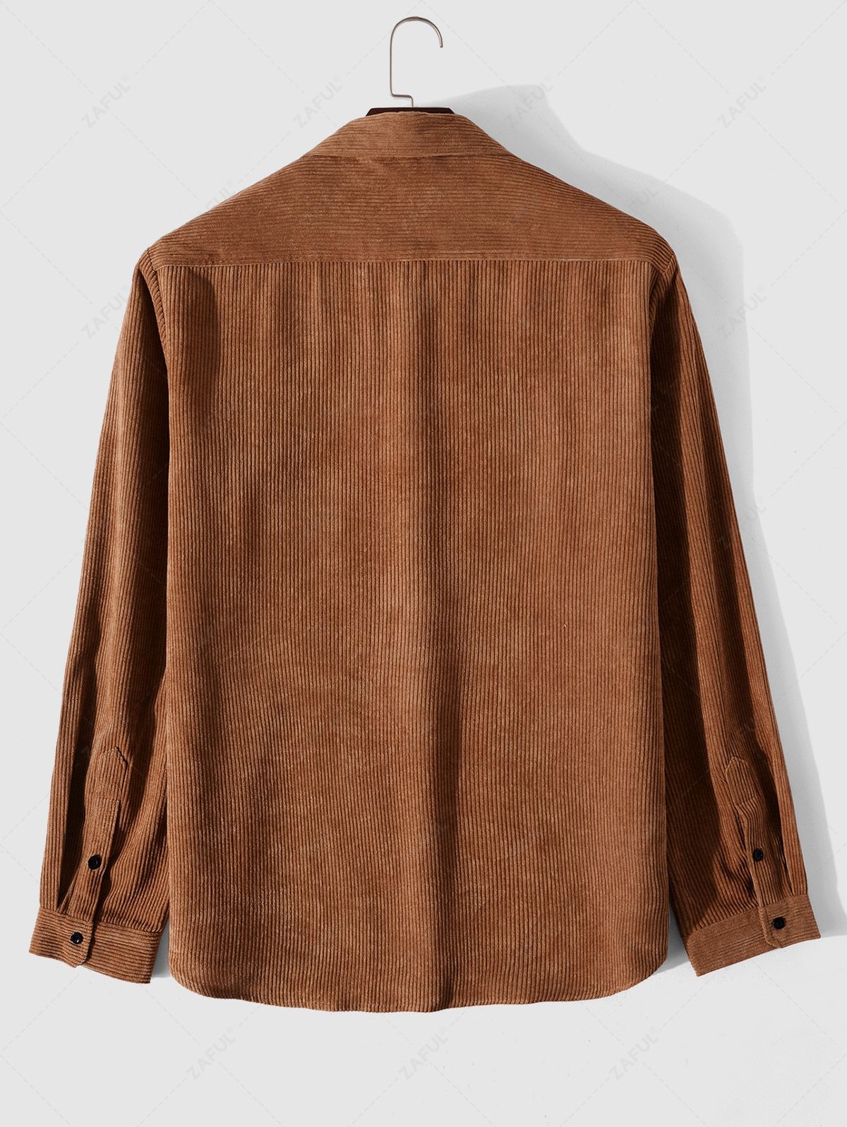 Solid Color Long Sleeve Corduroy Shirt