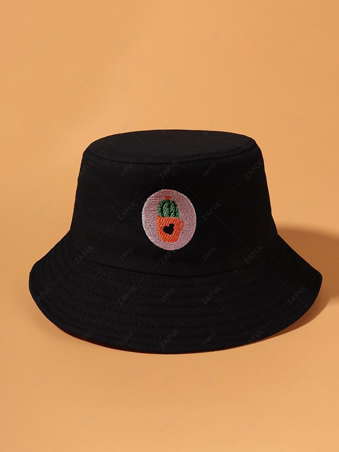 Cactus Embroidered Bucket Hat
