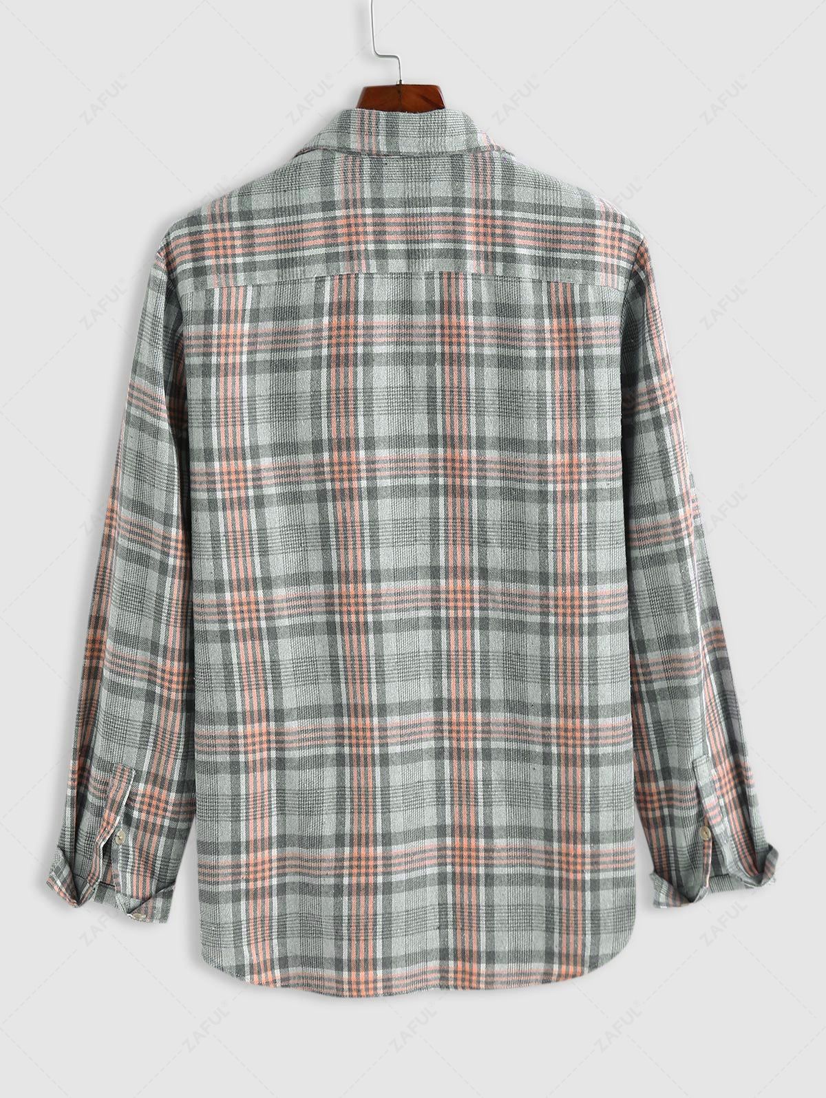 ZAFUL Tartan Flannel Long Sleeves Shirt