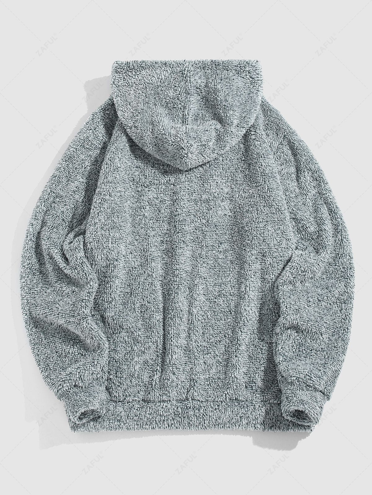 ZAFUL CALIFORNIA Embroidered Fuzzy Hoodie