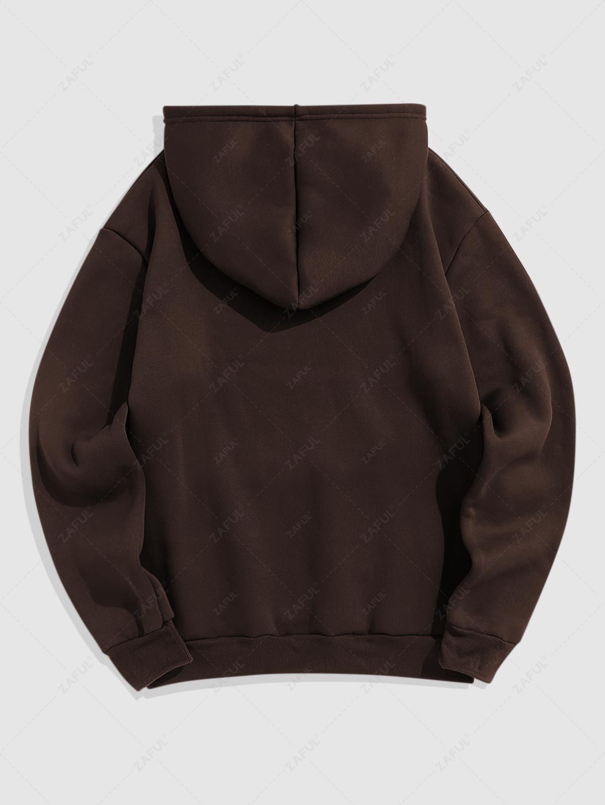  Playing Card Pattern Fleece-lined Hoodie