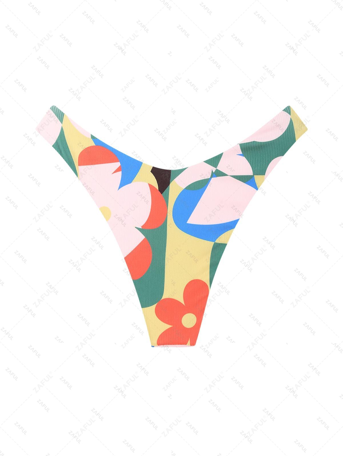 Ribbed Colorblock Bikini Bottom