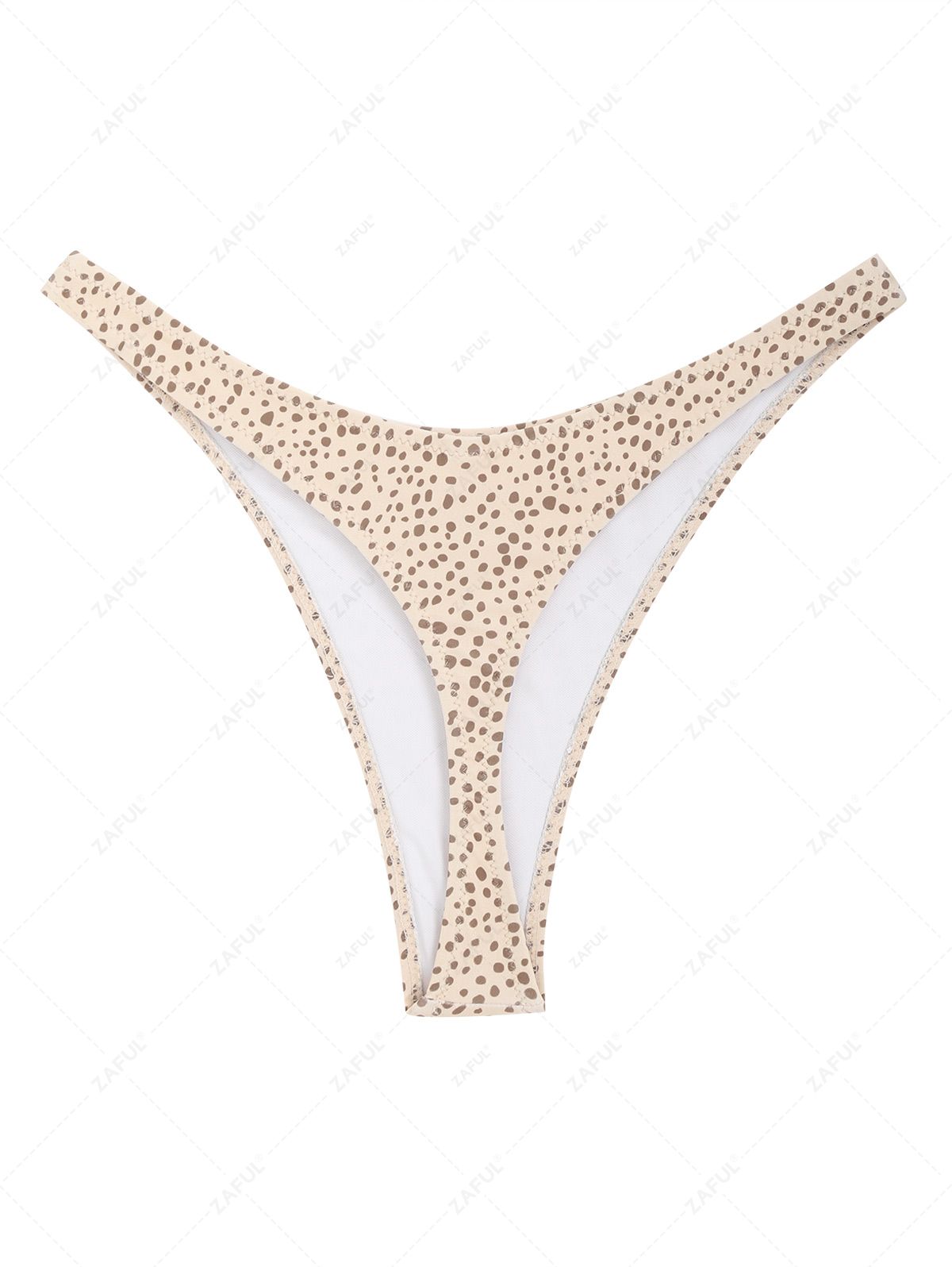 ZAFUL Leopard Animal Print Thong Bikini Bottom