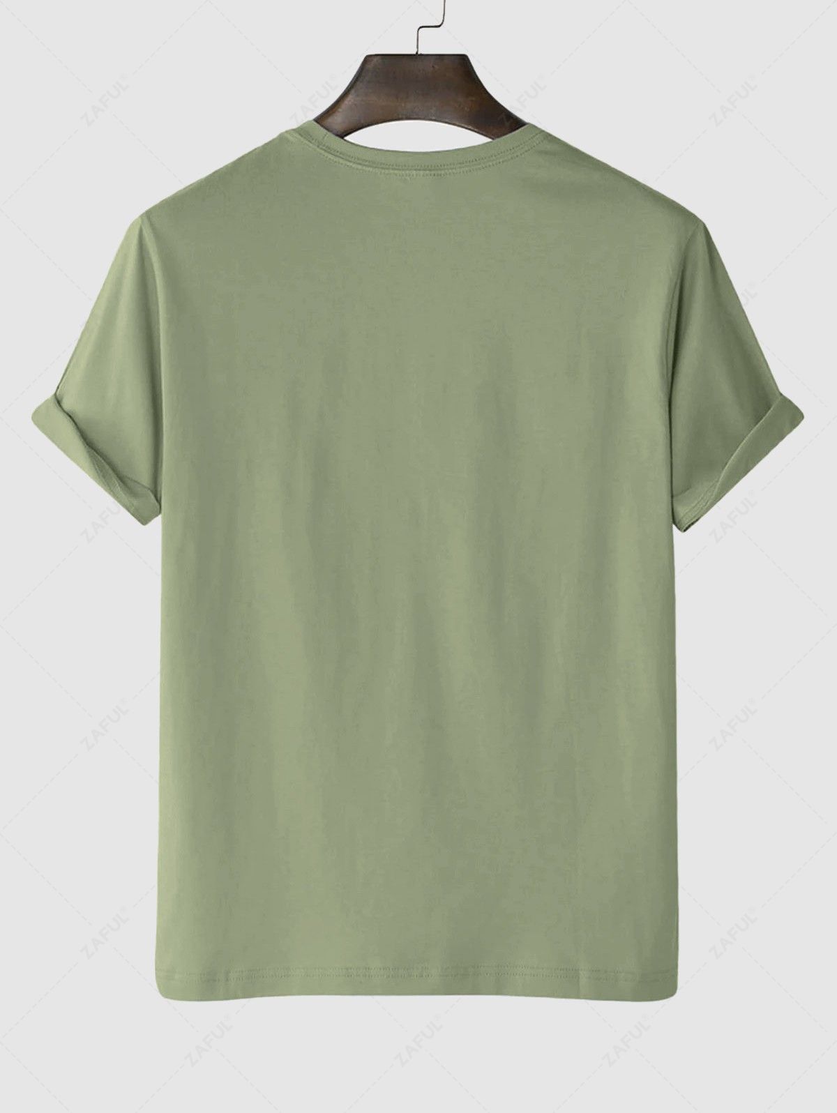 Short Sleeve T-shirts  Zaful Men's Short Sleeve Crew Neck C'EST LA VIE PARIS Letter Printed Casual Summer T-shirt