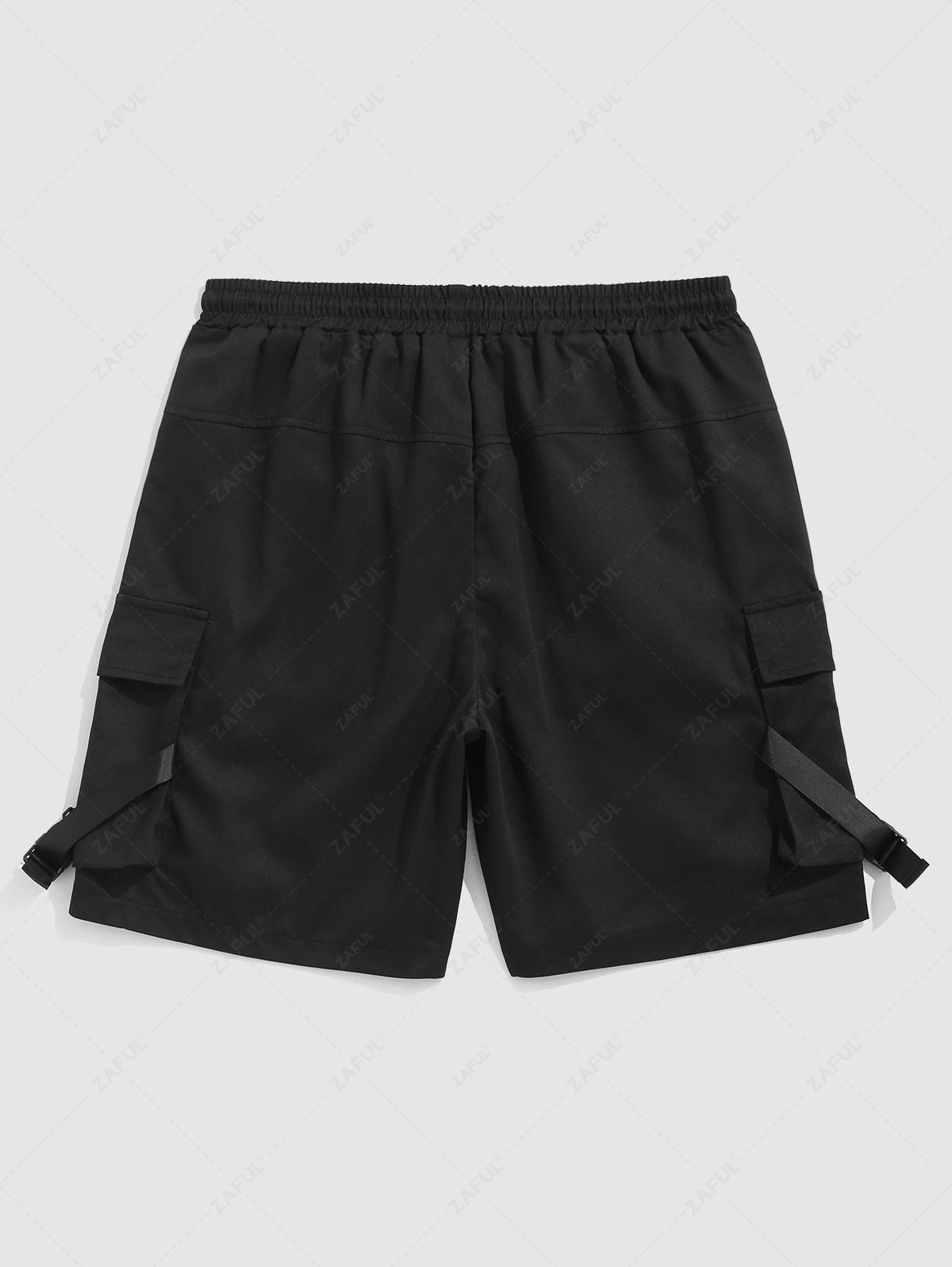 ZAFUL Buckle Strap Multi-pocket Design Cargo Shorts