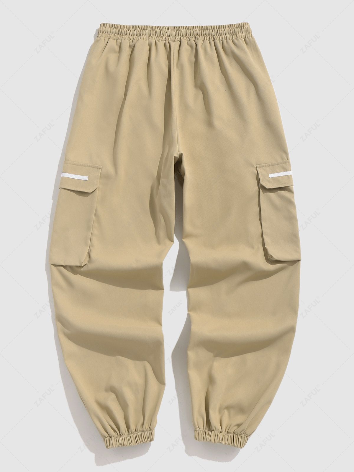 ZAFUL Multi-pocket Braid Belt Design Beam Feet Cargo Pants