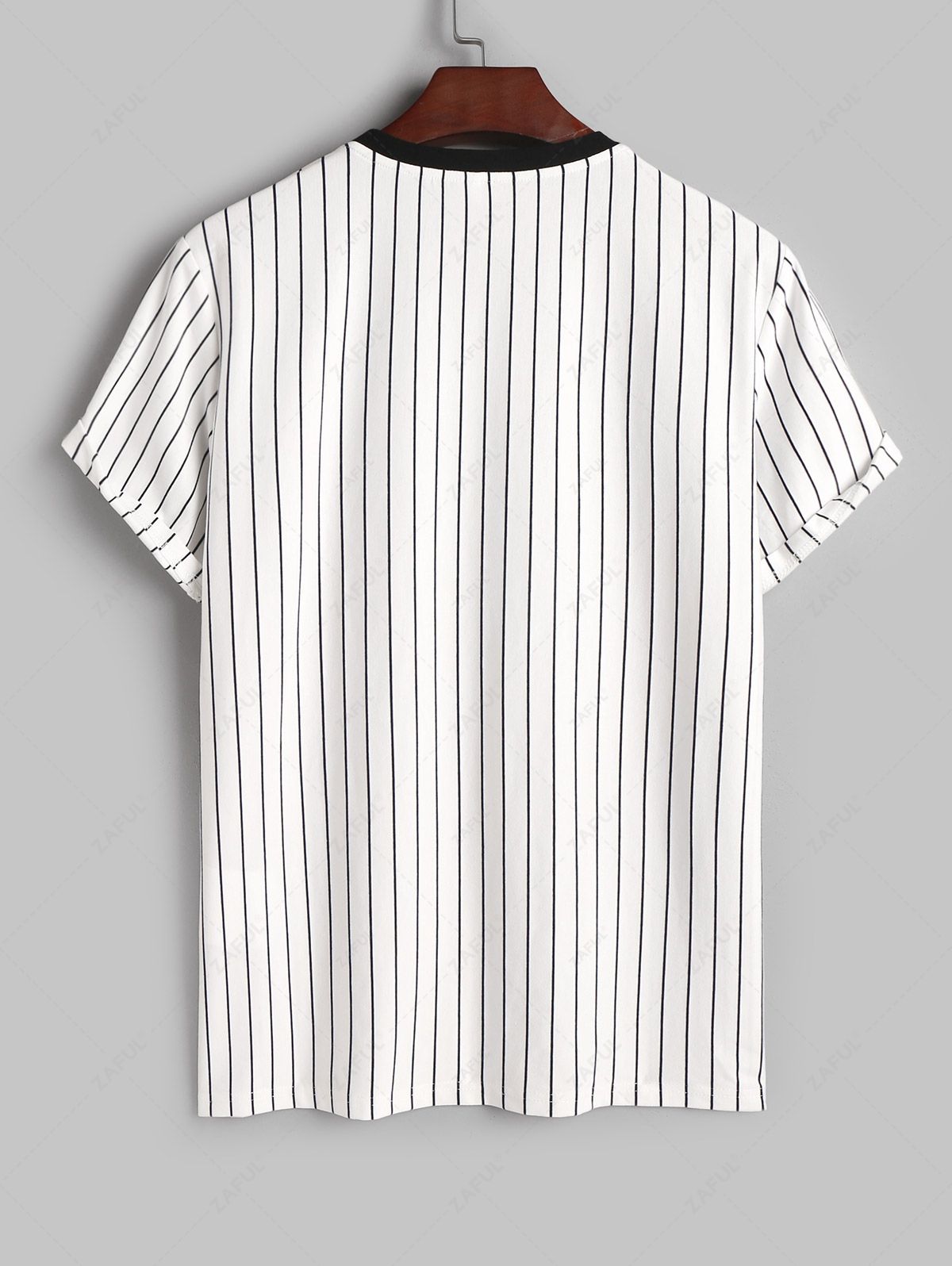 Short Sleeve T-shirts ZAFUL C'EST LA VIE PARIS Striped Pattern Short Sleeves T-shirt