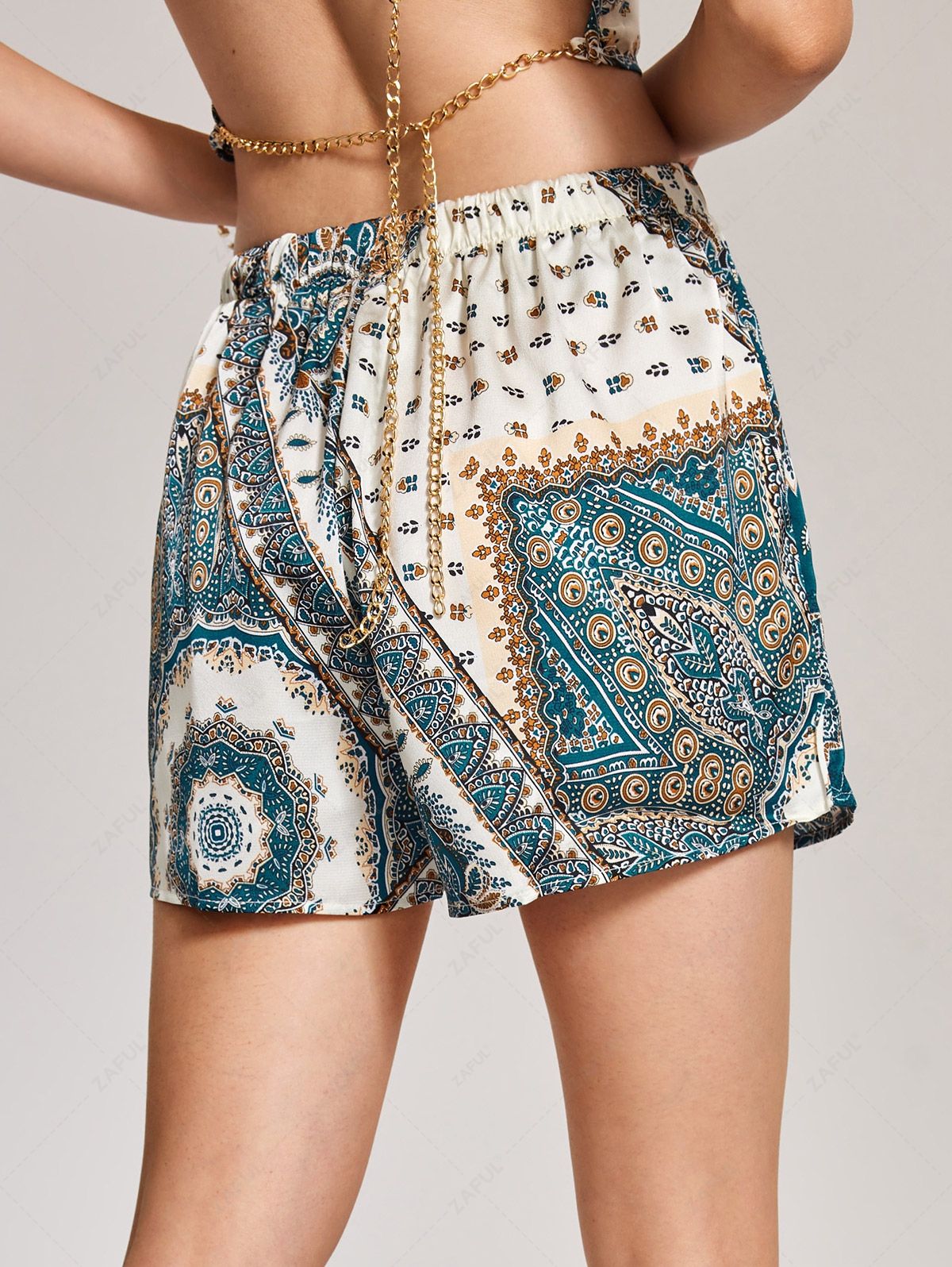 ZAFUL Ethnic Bohemian Printed Vacation Shorts