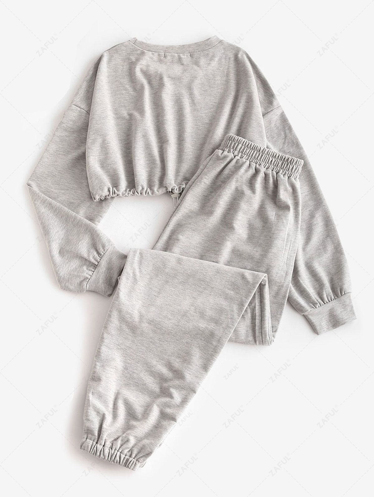 Crop Sweatshirt and Joggers Tracksuit