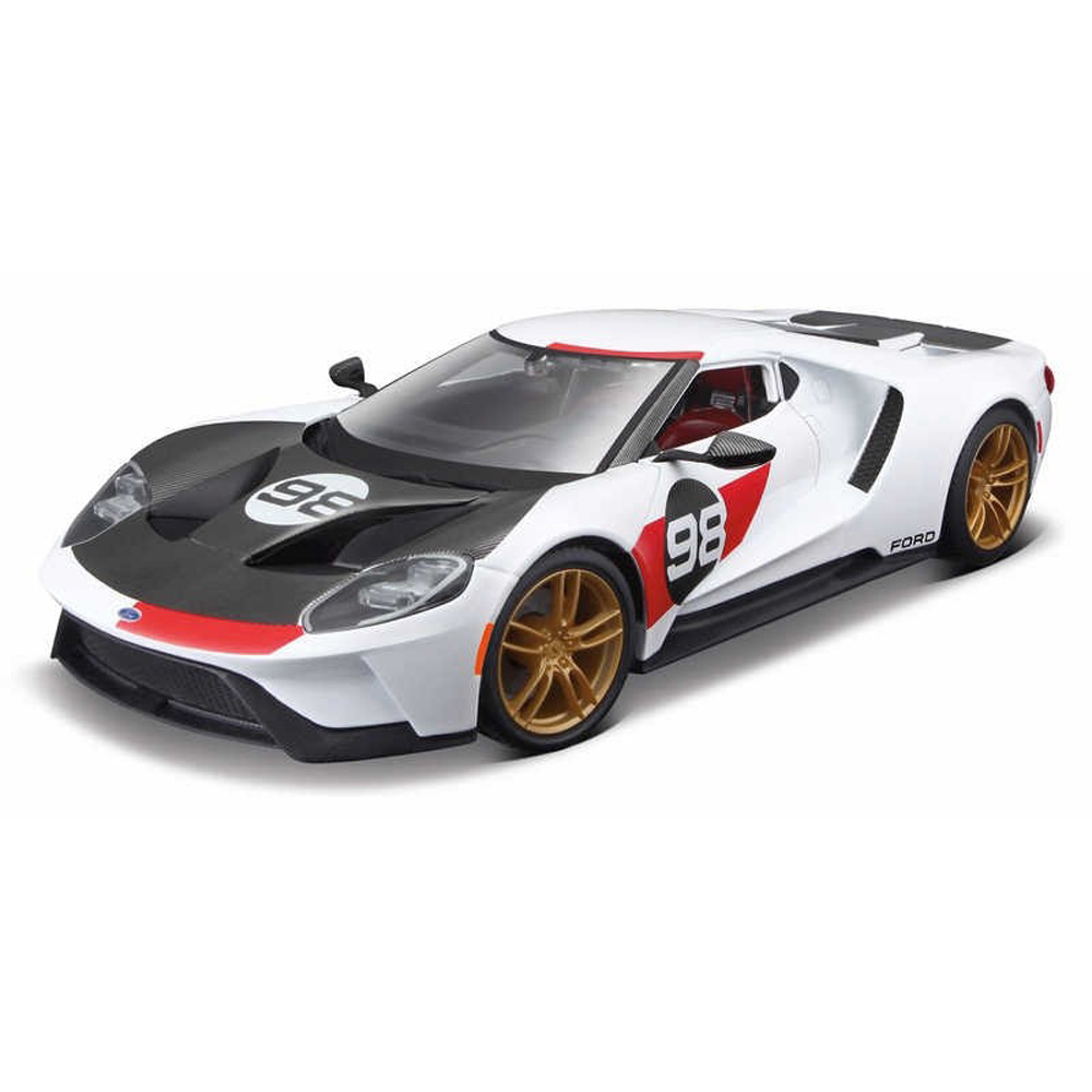 Bburago Машинка металлическая Ford GT 2021 Edition 1:32, белая