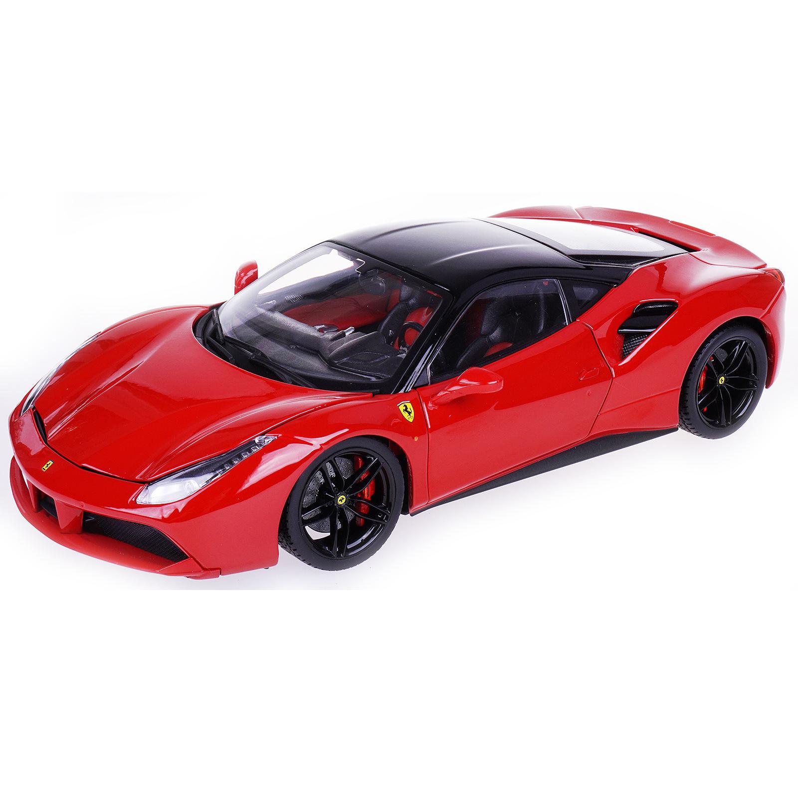 Bburago Коллекционная машинка Ferrari 488 GTB 1:18, красная