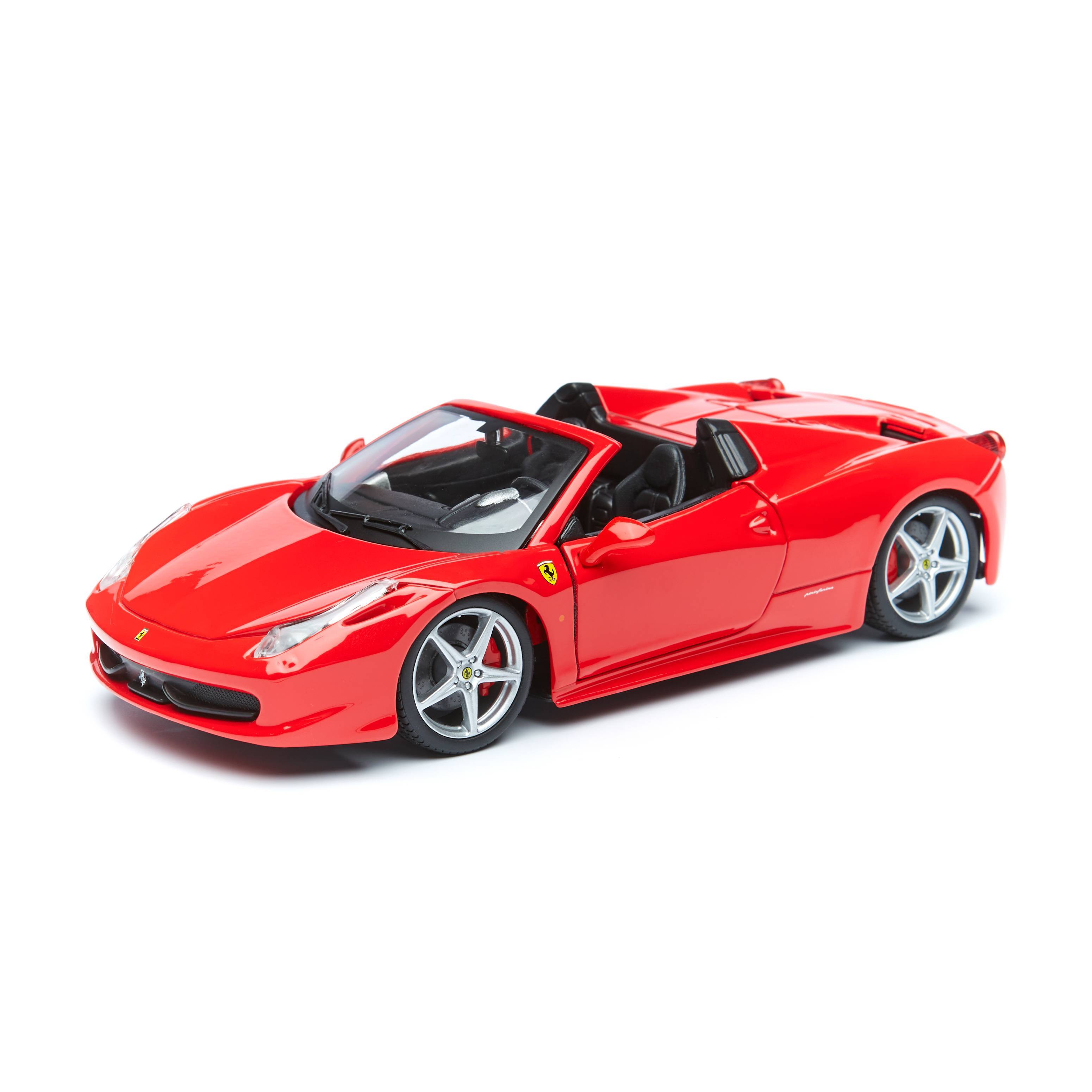 Bburago Коллекционная машинка Феррари 1:24 Ferrari 458 Spider, красная