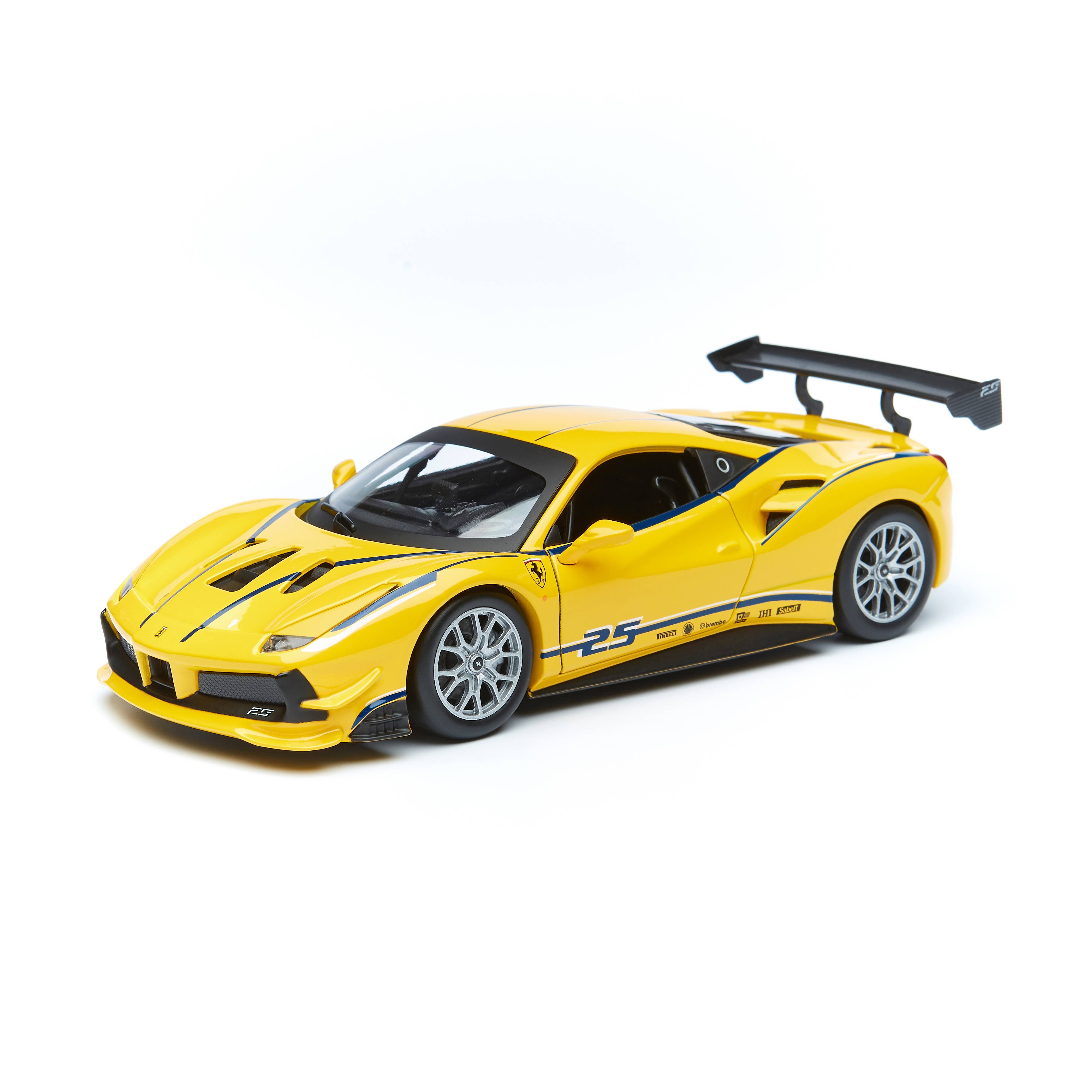 Bburago Коллекционная машинка Феррари 1:24 Ferrari 488 Challenge, желтый