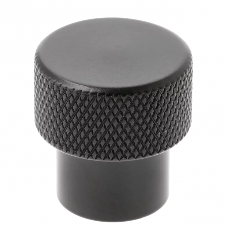 Ручка кнопка  GTV Меридиан Ручка мебельная алюминиевая STRUCTURE кнопка, черный матовый