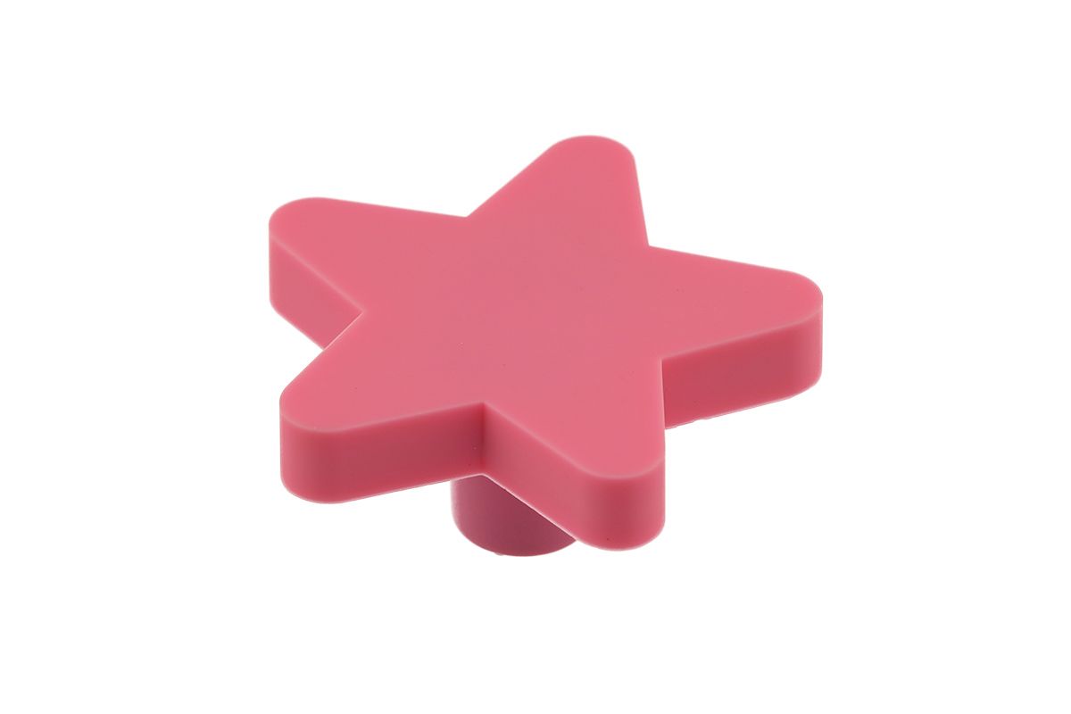 Ручка кнопка  GTV Меридиан Ручка мебельная UM-STAR звезда, розовый