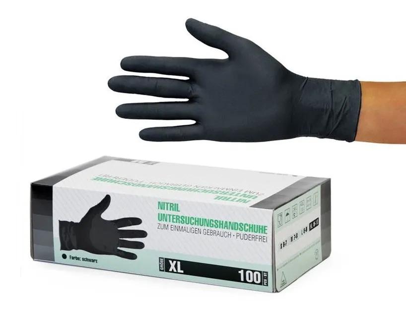 Перчатки медицинские SF Gloves XL нитрил, н/стер неопудр. №100 черные