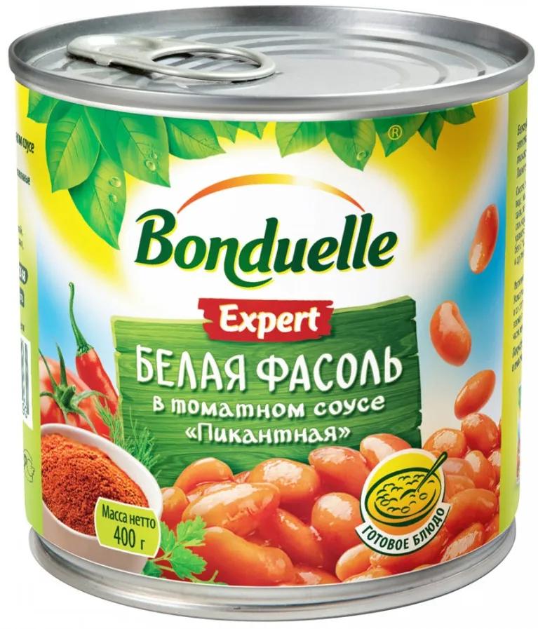 Фасоль белая Bonduelle Expert "Пикантная", в томатном соусе, 400гр