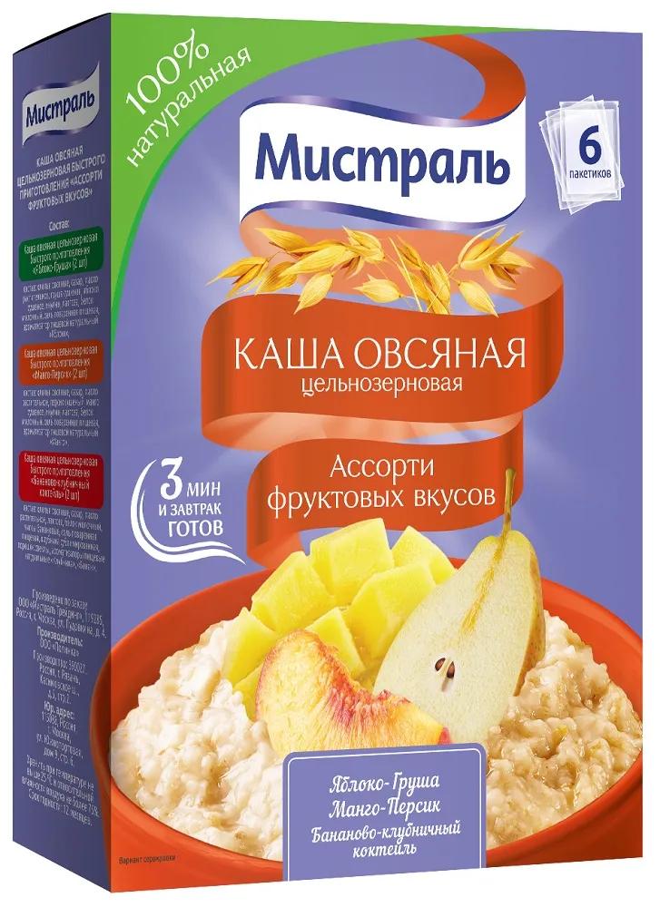 Каша овсяная "Мистраль" фруктовое ассорти, 6*40гр