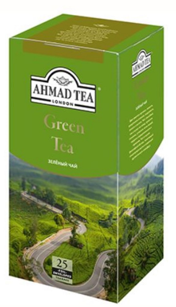  Чай зеленый Ahmad Tea Green Tea, 25 пакетиков