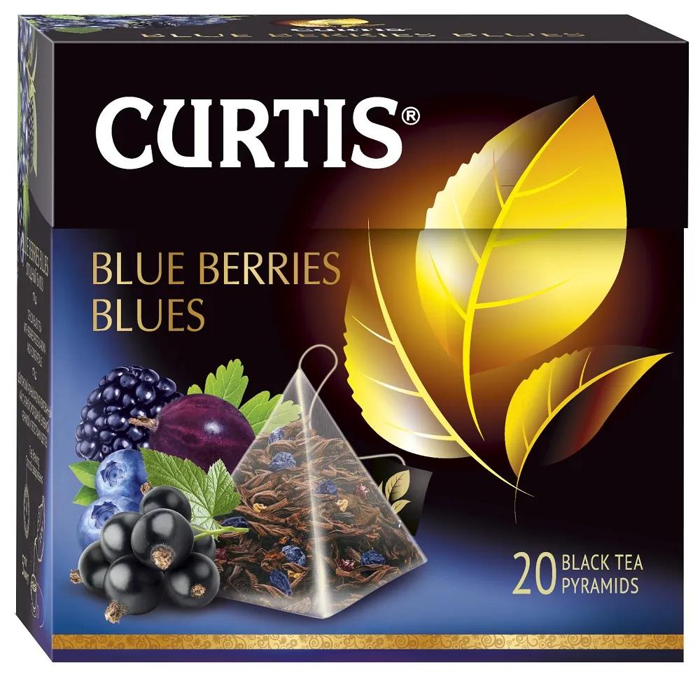   HelpToMama Черный чай Curtis Blue Berries Blues, 20 пирамидок