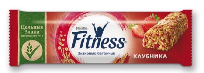 Батончик Nestle Fitness, с цельными злаками и клубникой, 23,5гр