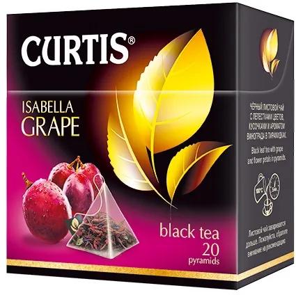   HelpToMama Черный чай Curtis Isabella Grape, 20 пирамидок