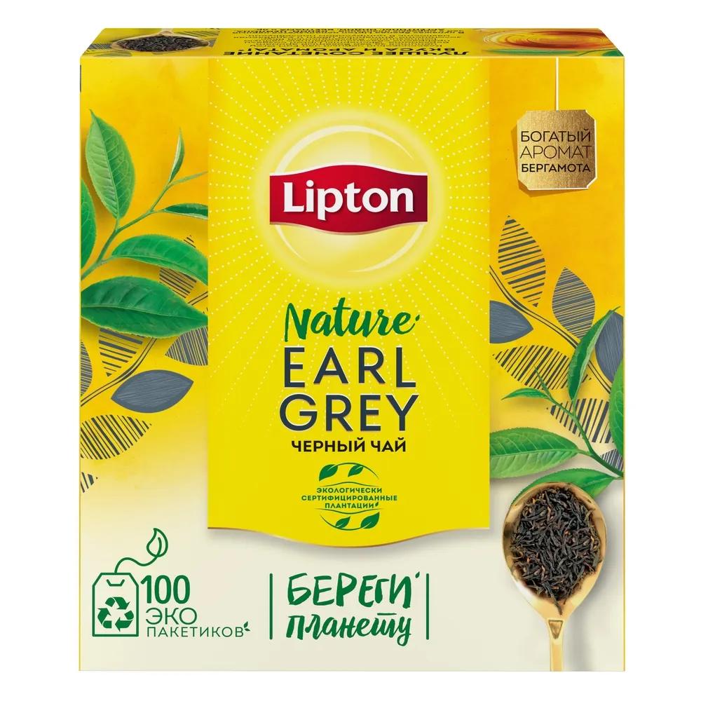 Чай черный Lipton Nature Earl Grey, 100 пакетиков
