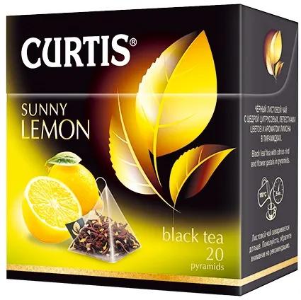 Черный чай Curtis Sunny Lemon, 20 пирамидок