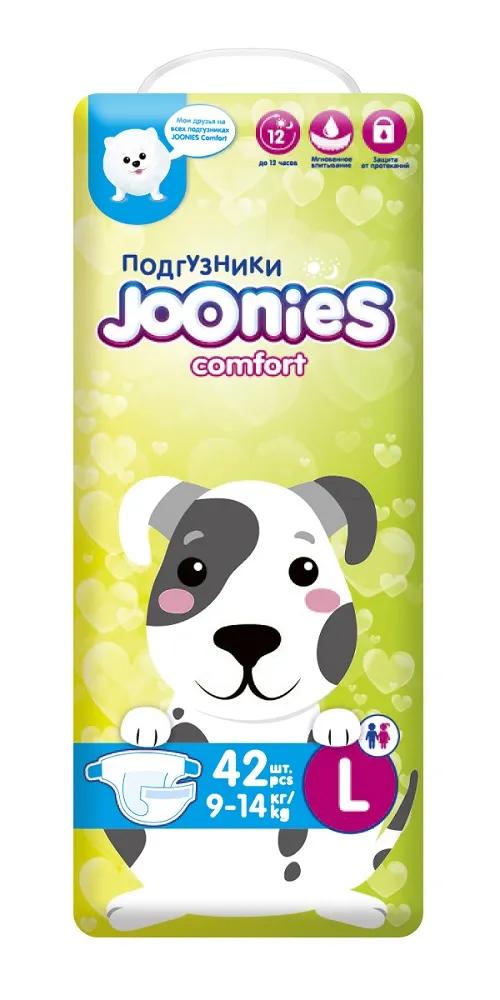 Подгузники Joonies Comfort размер L (9-14 кг), 42шт.