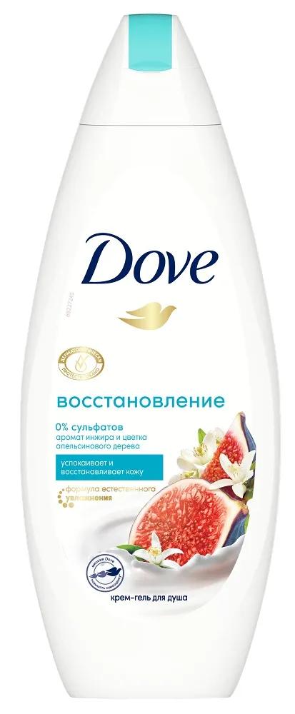 Крем-гель для душа Dove "Восстановление" с ароматом инжира и цветка апельсинового дерева, бессульфатный, 250мл