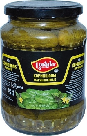 Корнишоны Lorado маринованные, 3-6см, 720мл