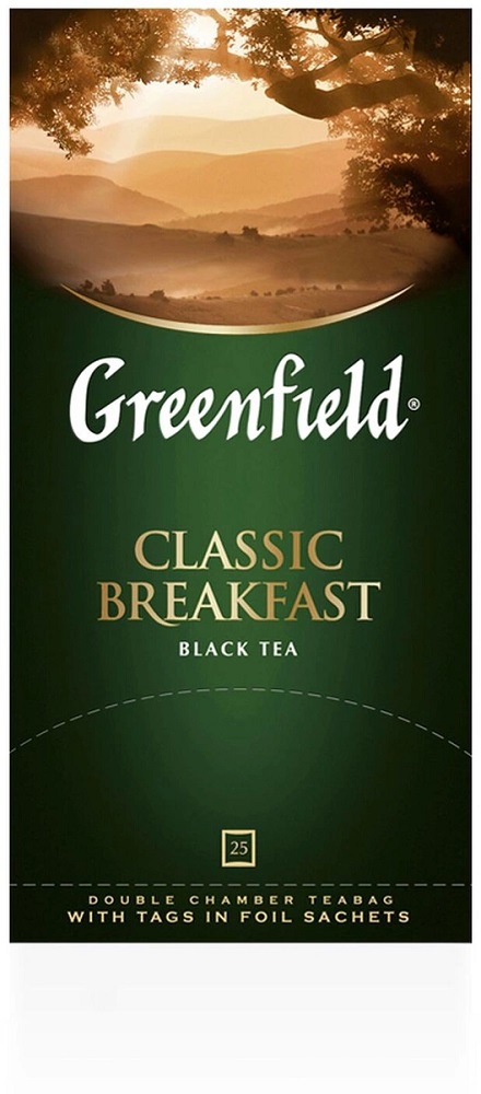   HelpToMama Чай черный Greenfield Classic Breakfast, 25 пакетиков