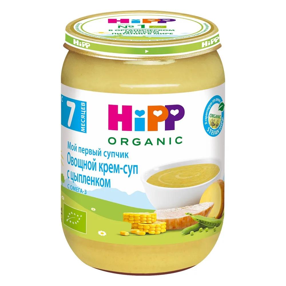 Крем-суп Hipp organic Овощной с цыпленком, 190гр