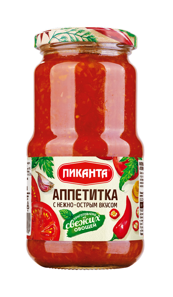 Консервация  HelpToMama Аппетитка "Пиканта" с нежно-острым вкусом, 520гр