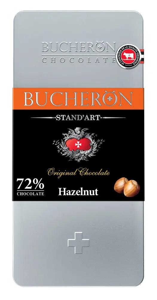 Шоколад горький BUCHERON STAND'ART 72% с фундуком, 100гр
