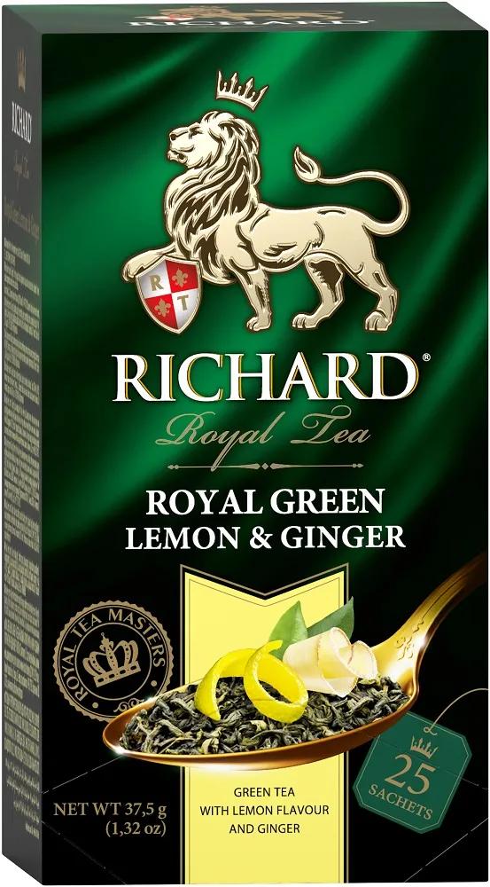 Чай зеленый Richard Royal Green Lemon&Ginger, 25 пакетиков