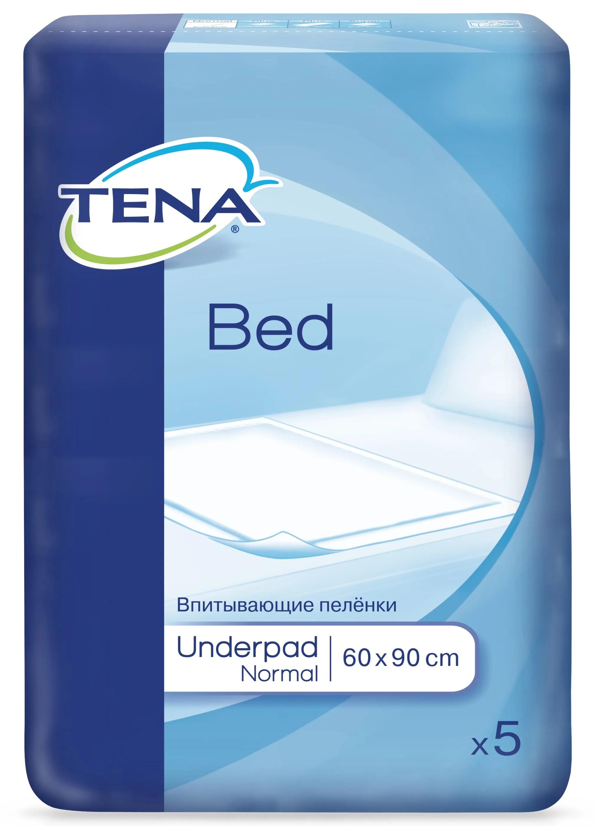 Пеленки, простыни  HelpToMama Впитывающие простыни TENA Bed Underpad Normal, 60x90см, 5шт.