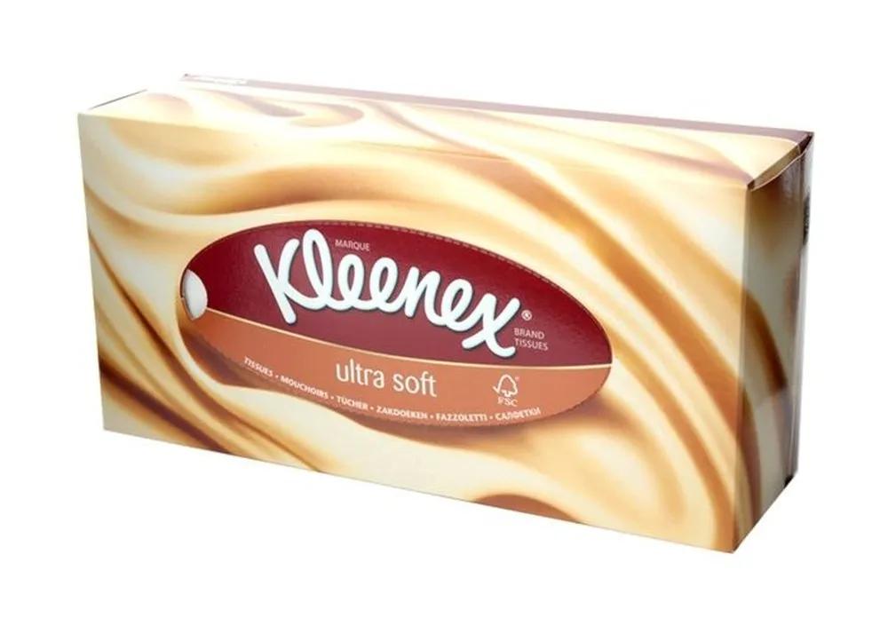 Салфетки Kleenex Ultra soft, в коробке, 56шт.